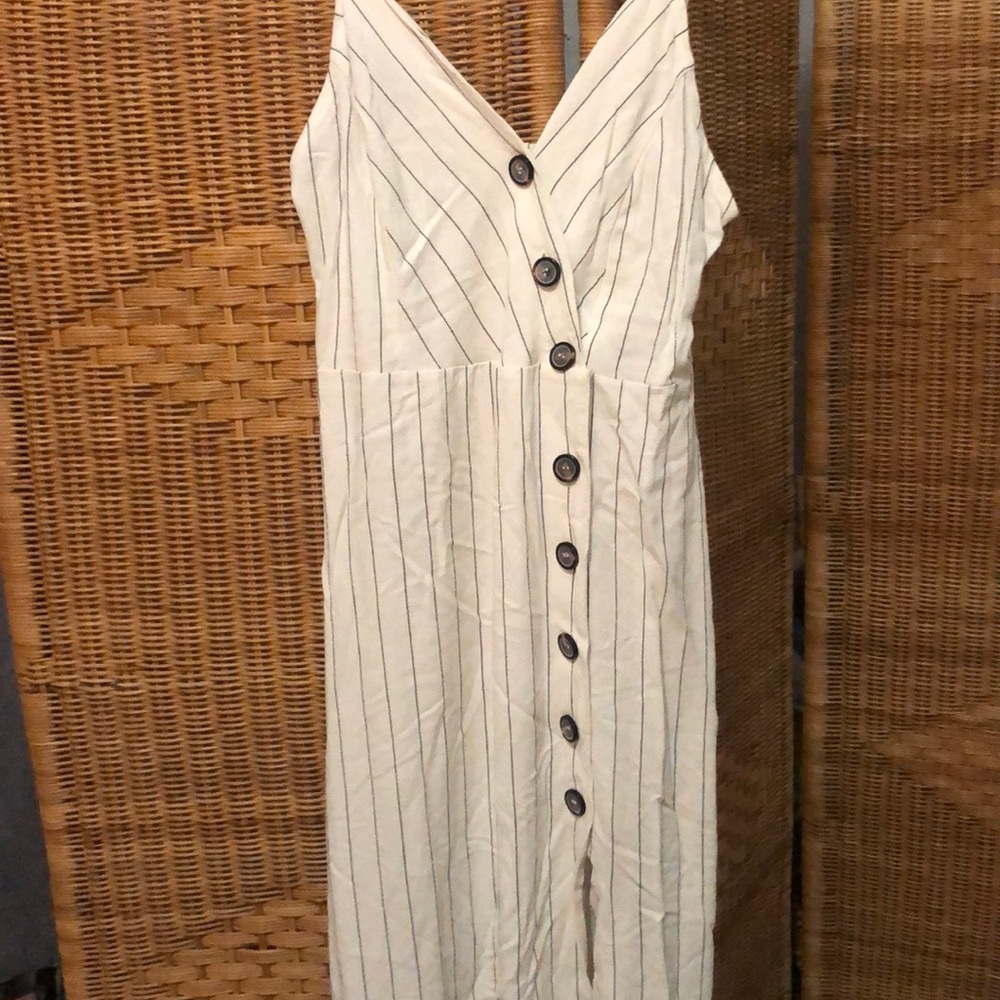 Stripped midi dress